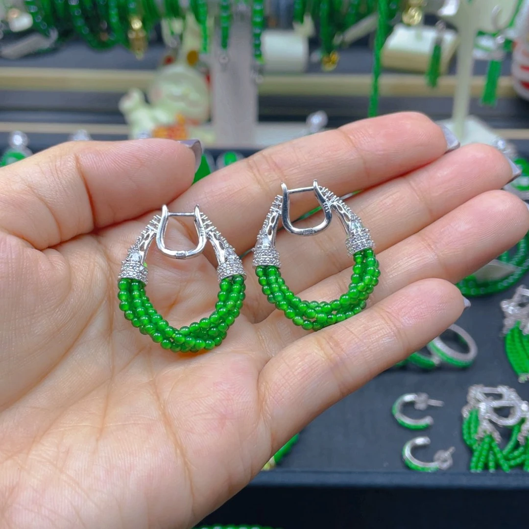 未镶嵌翡翠耳饰猪猪同款