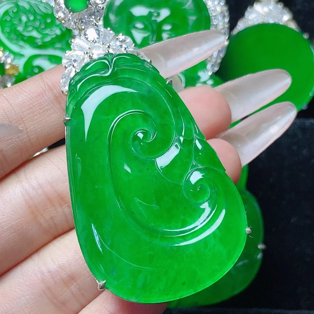 银S925镶嵌戒指翡翠