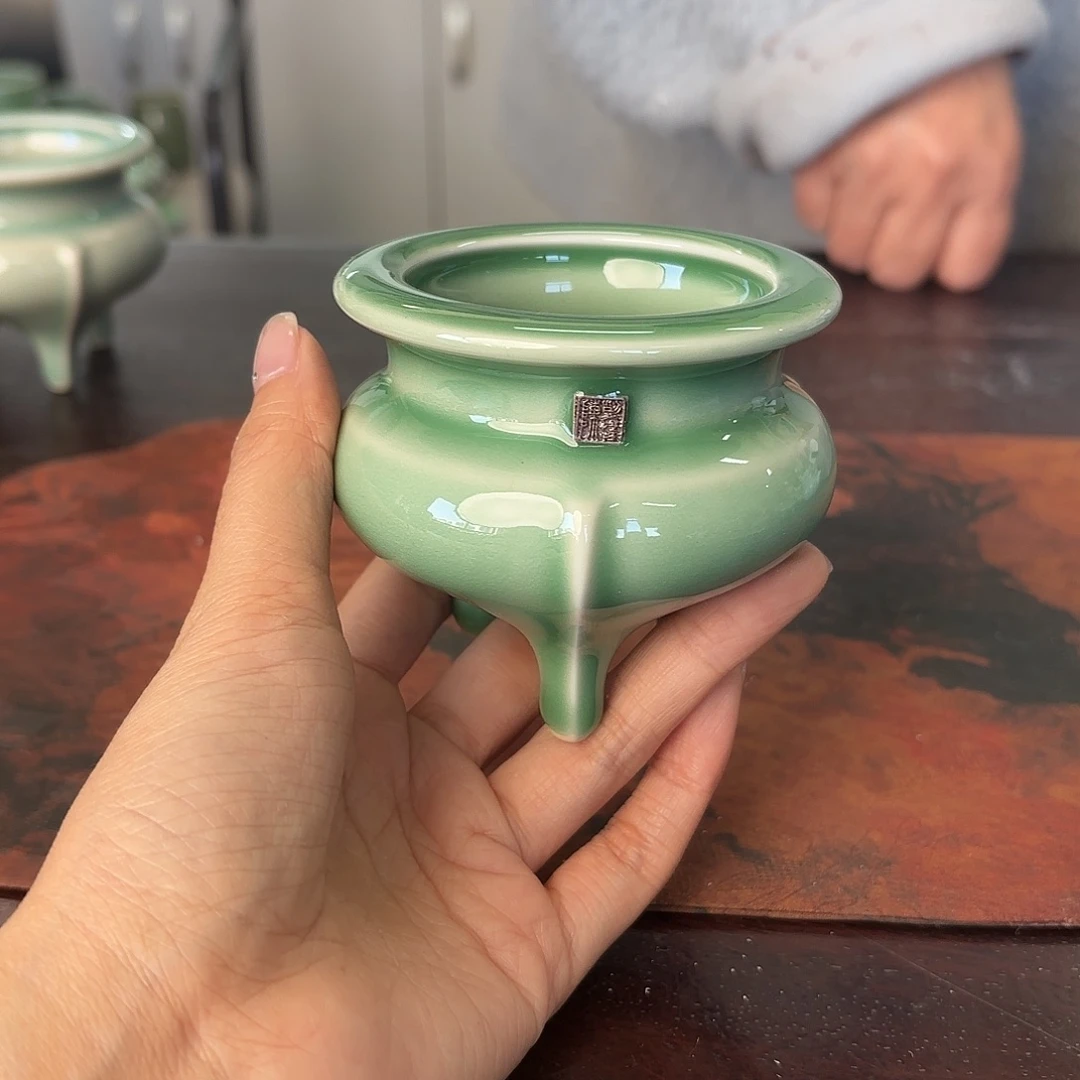 龙泉云间青瓷小米茶器