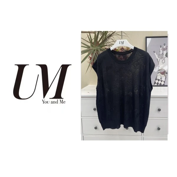 【U.M】定制款字母镂空针织衫