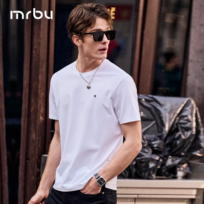 Mr.Bu布先生短袖T恤男2025初秋新款凉感速干抗皱白色上衣GT16303