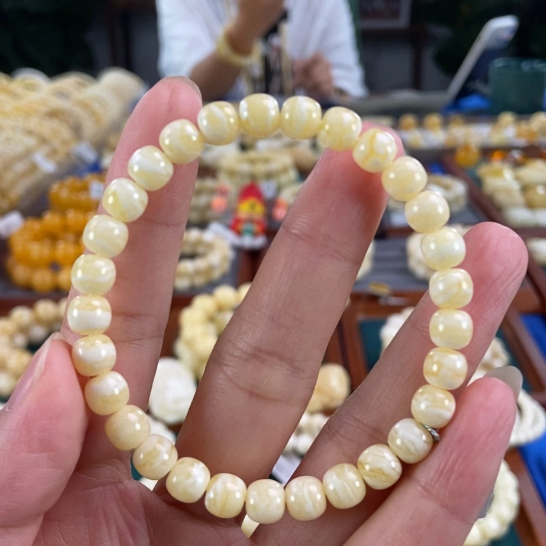 未镶嵌琥珀手链7同料虎皮5.9