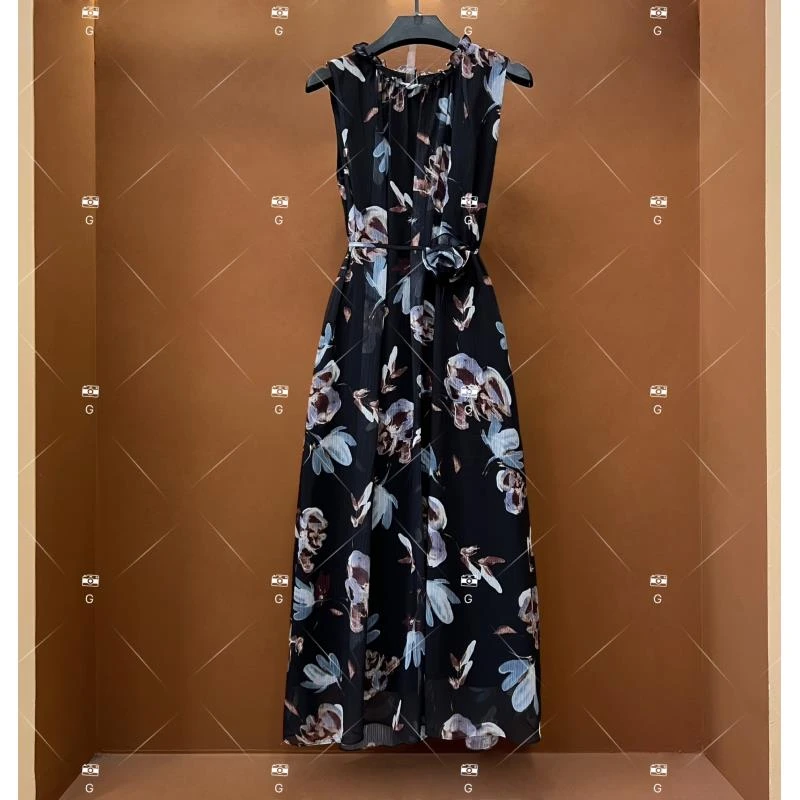 春夏丨设计师轻奢法式印花女士连衣裙 H-385