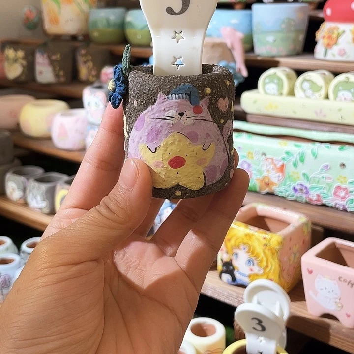 5…..手工手绘花盆
