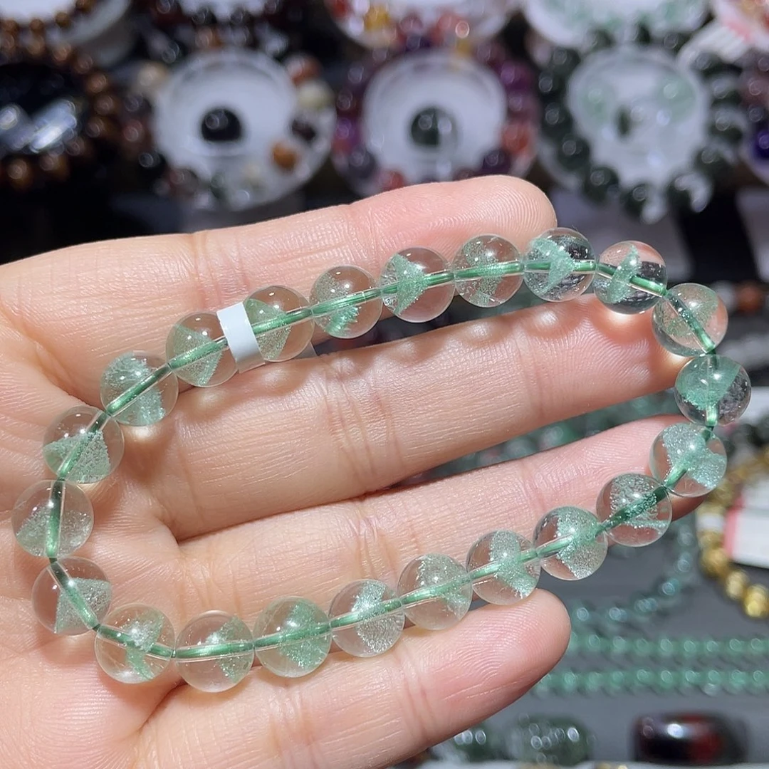 手链水晶未镶嵌翠幽灵金字塔手串