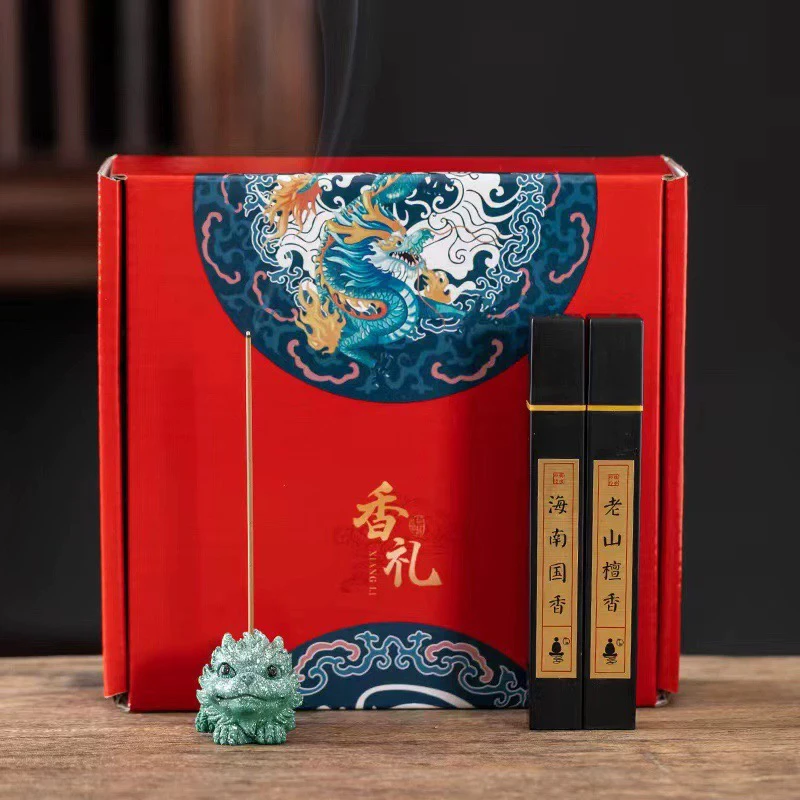 【陶野】青砂貔貅礼盒（带海南国香+老山檀香）