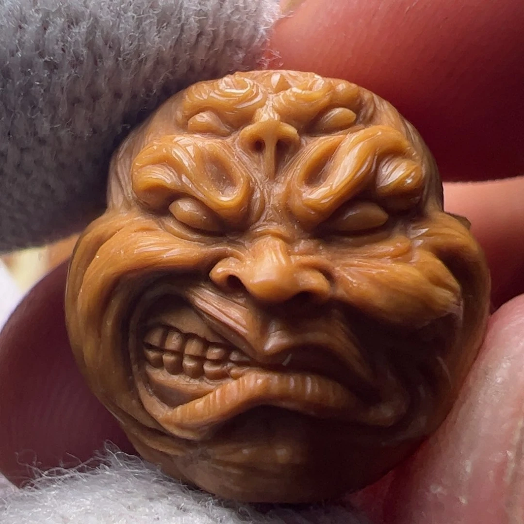 猴头核桃把件精修烟鬼