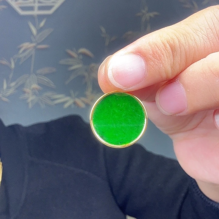 翡翠银S925镶嵌吊坠(不含链)