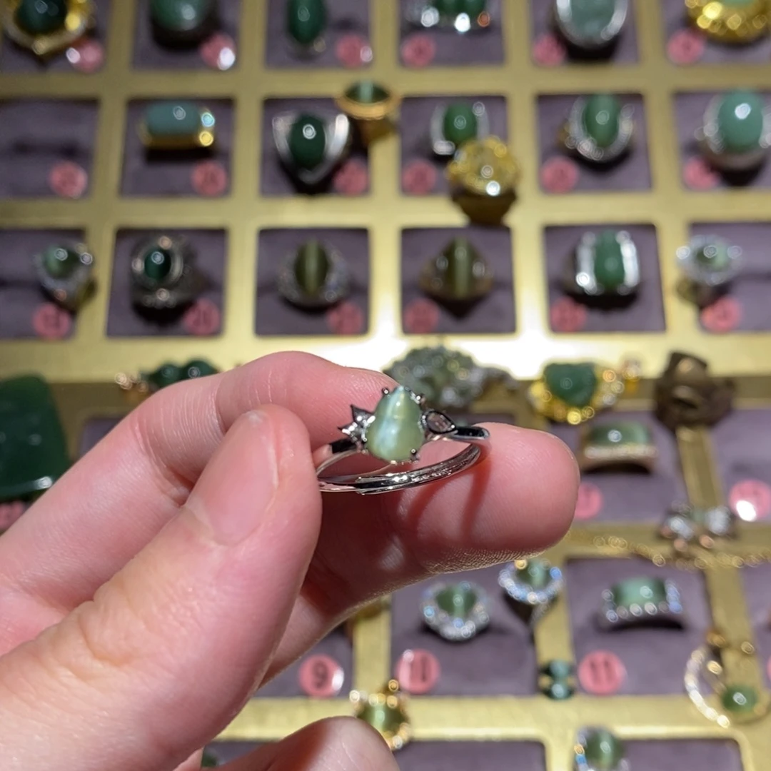 和田玉（碧玉）未镶嵌戒指