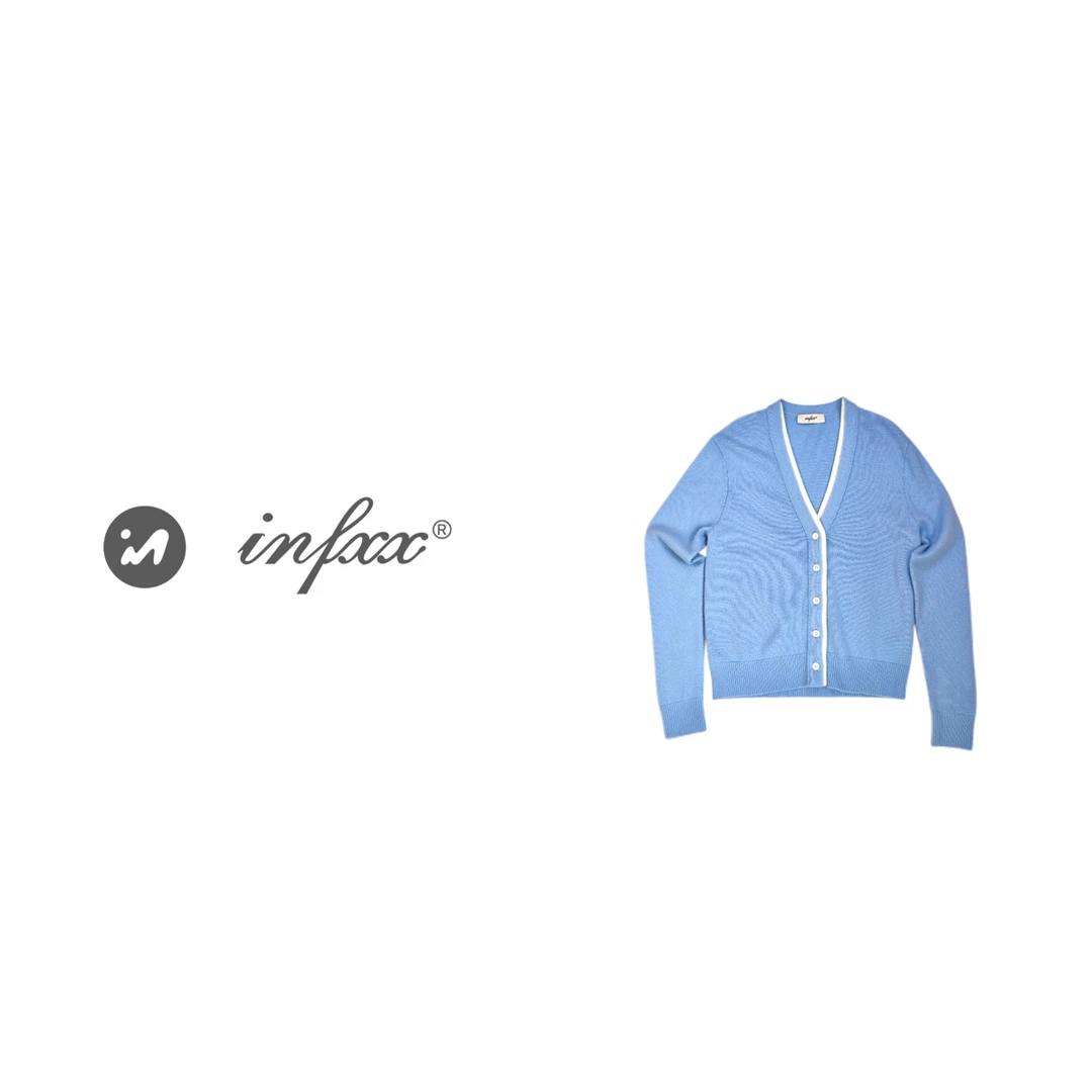 奶呼呼拼接撞色羊毛羊绒开衫百搭