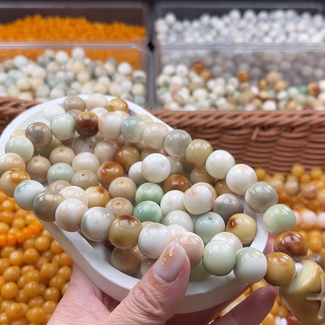 白玉菩提吊坠C/14mm/30+5颗