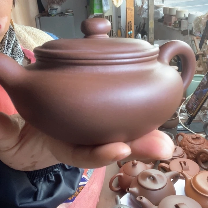 紫砂茶壶老紫泥瑕疵仿古