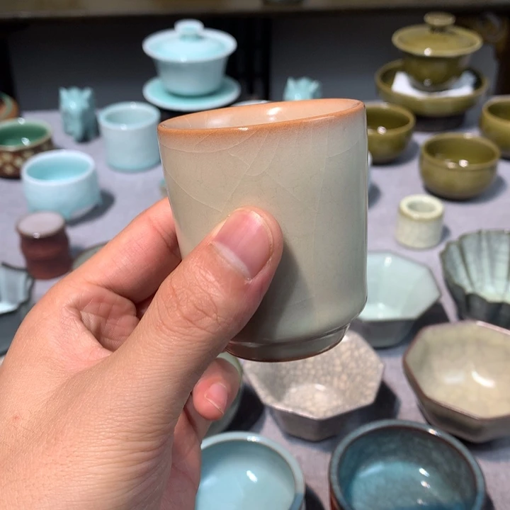 龙泉青瓷猪油冻闻香杯