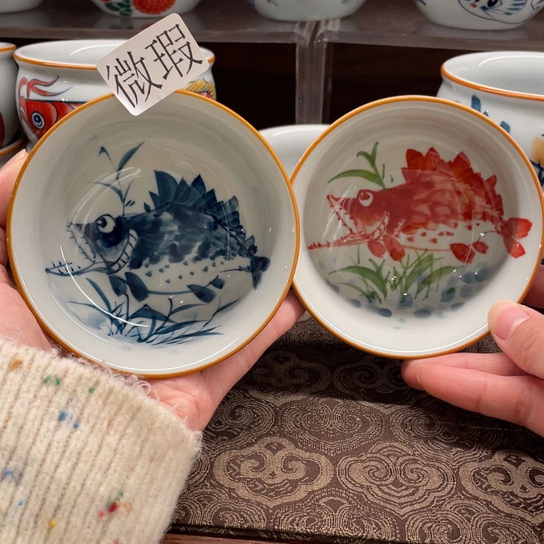 微瑕纯手绘釉下彩