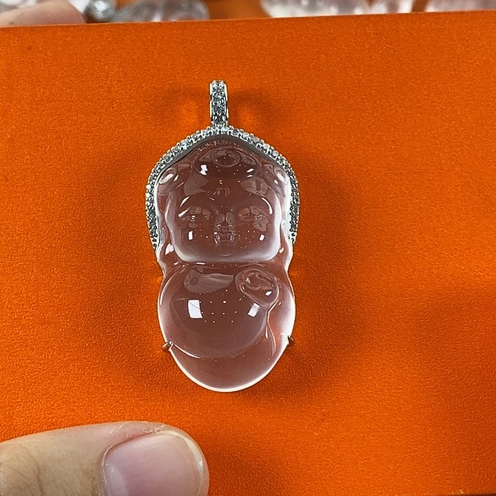 沉***子石英质玉银S925镶嵌颈饰