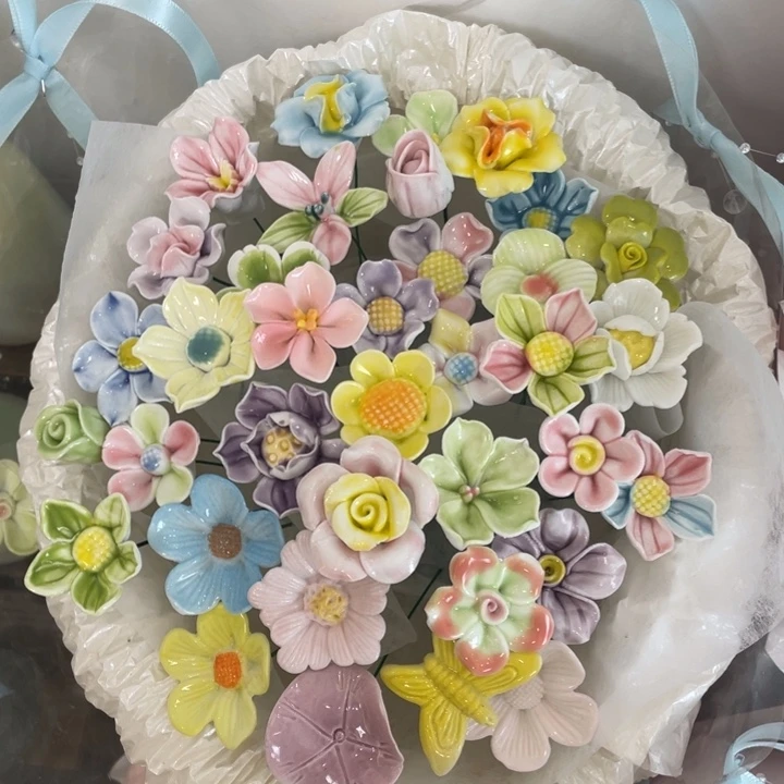 陶瓷陶瓷花束成品