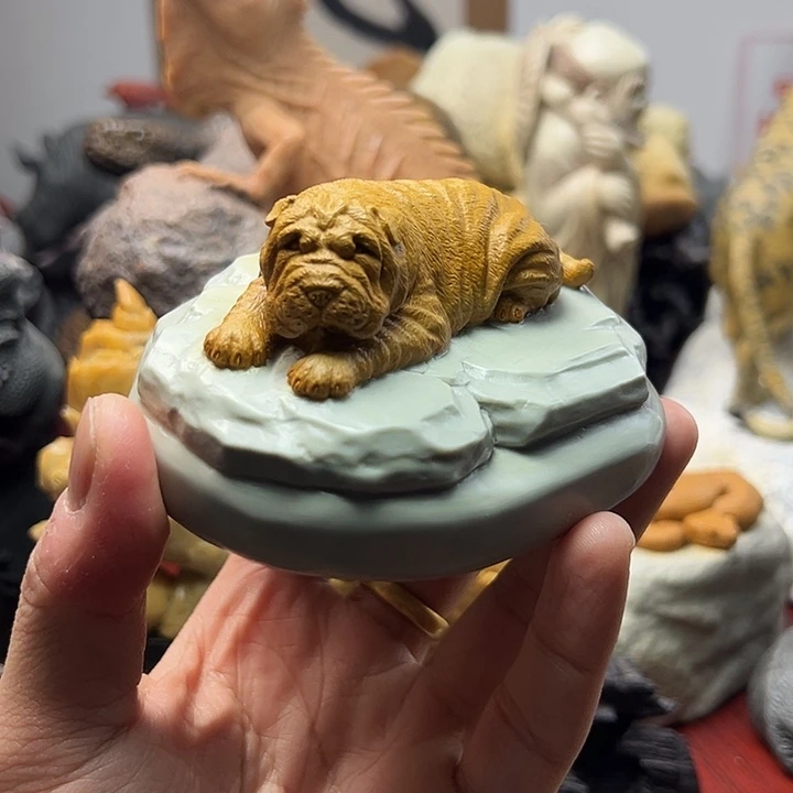 东北石松花石摆件