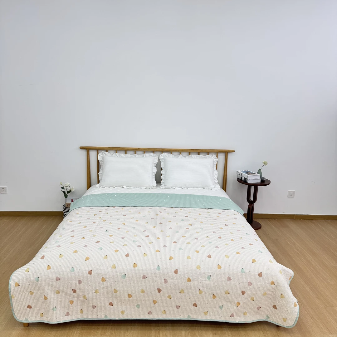 【多彩南瓜】全棉印花床盖 双面棉纯棉活性印花多用床盖一条