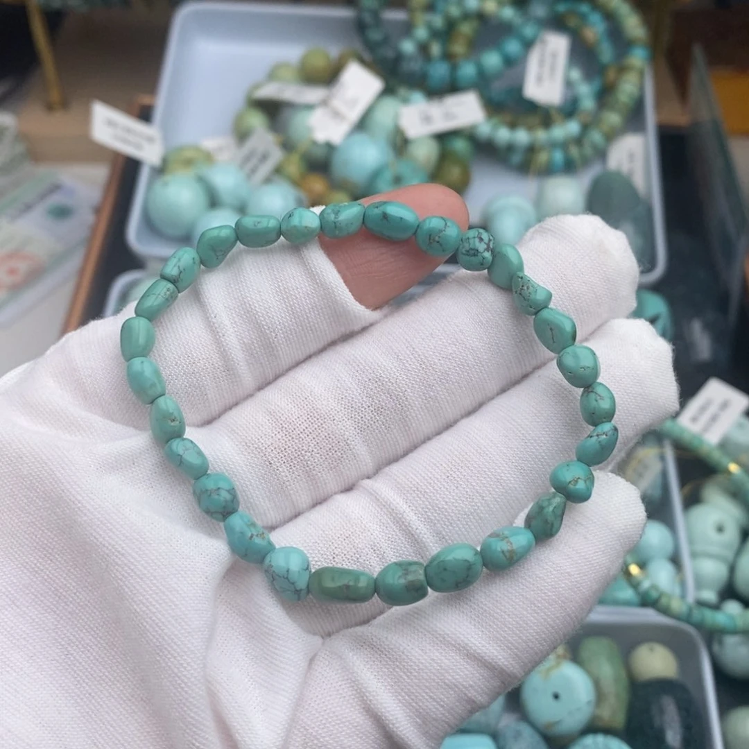 未镶嵌绿松石卡5随型手串