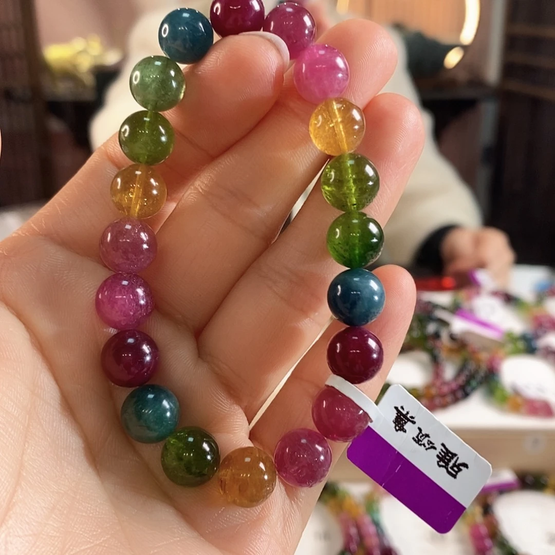 手链未镶嵌碧玺G2478素圈颜色微差