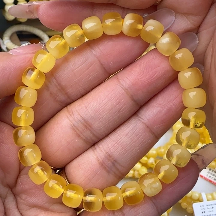 手链蜜蜡未镶嵌金绞老型手串