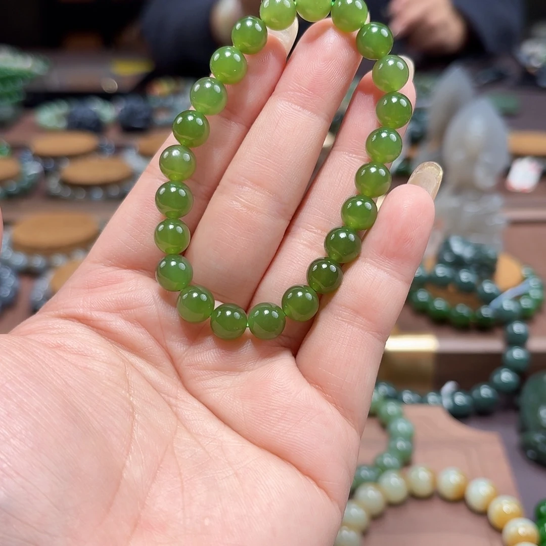 和田玉（碧玉）未镶嵌手链细
