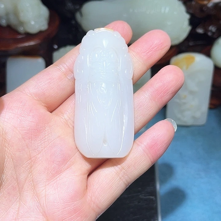 和田玉未镶嵌吊坠(不含链)