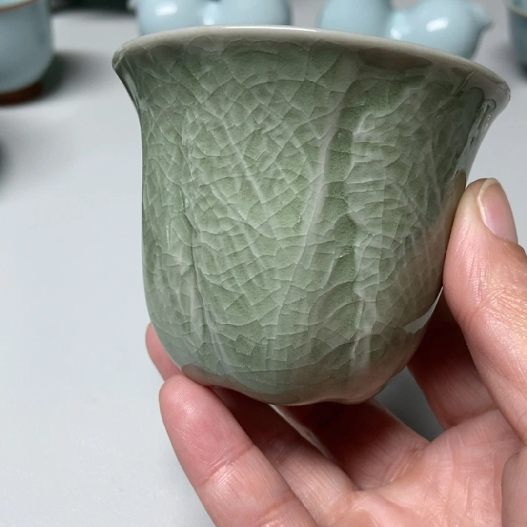 赵琳豆绿支钉百财杯带礼盒