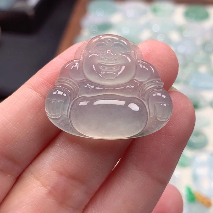 翡翠未镶嵌颈饰冰种佛公