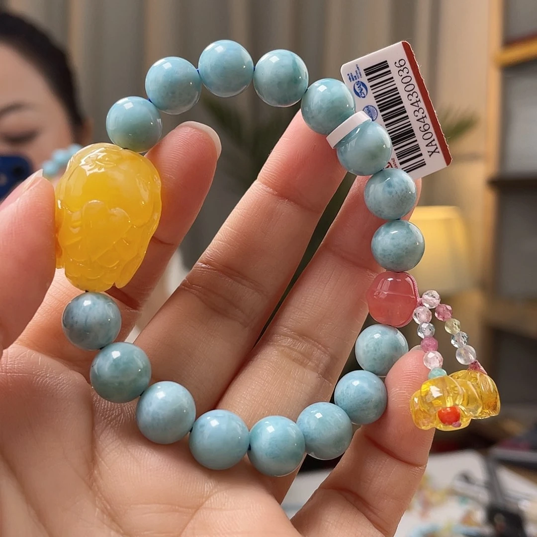 蜜蜡裸石未镶嵌蜜蜡手串