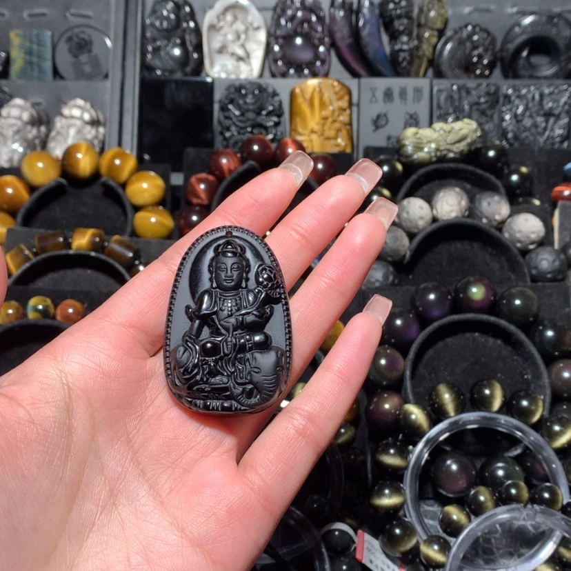 【闪购商品】黑曜岩颈饰未镶嵌香***虾