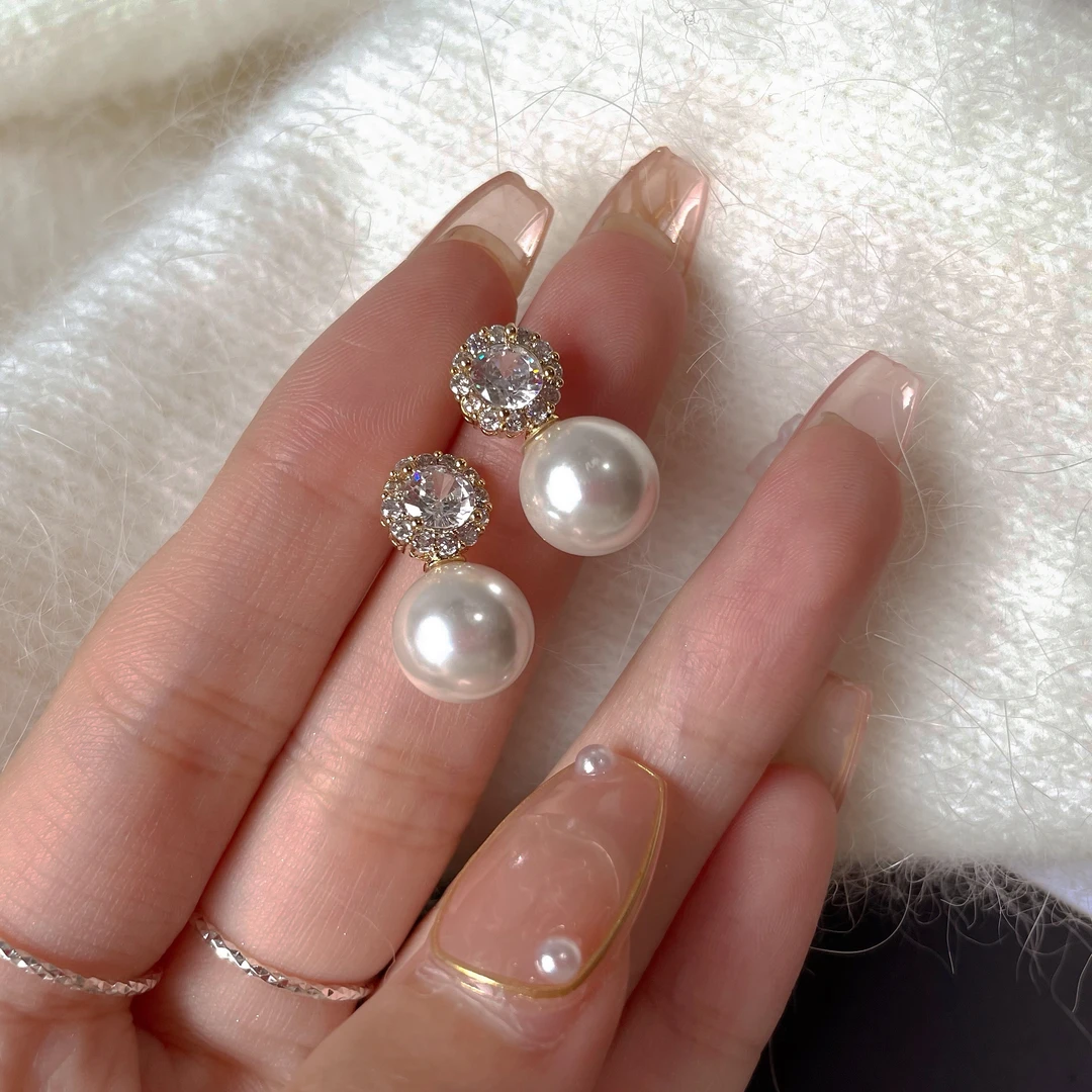 铜合金耳饰 珍珠耳夹无耳洞女生配饰耳环|优雅序曲