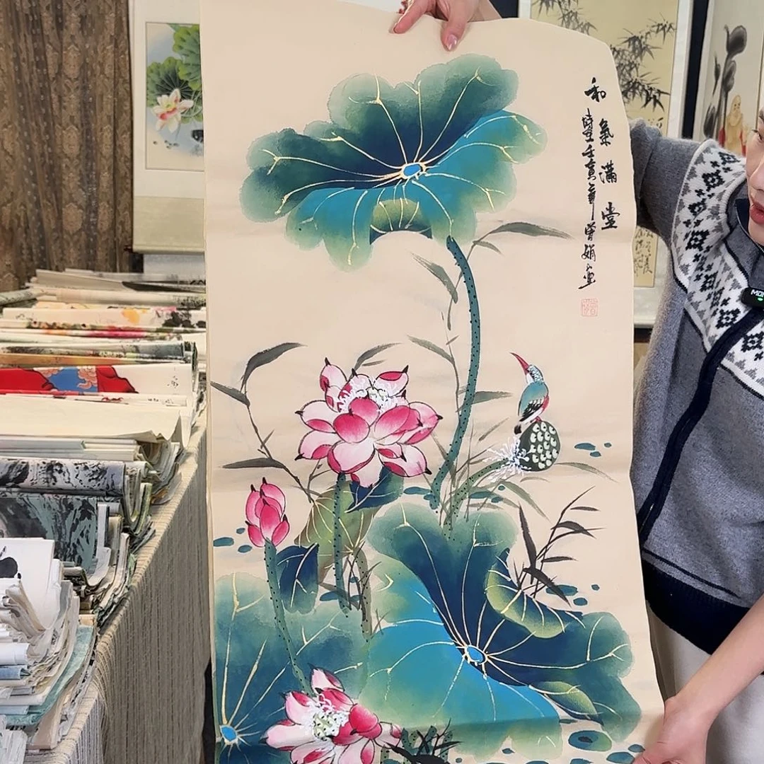 纯手绘国画作品好看三尺