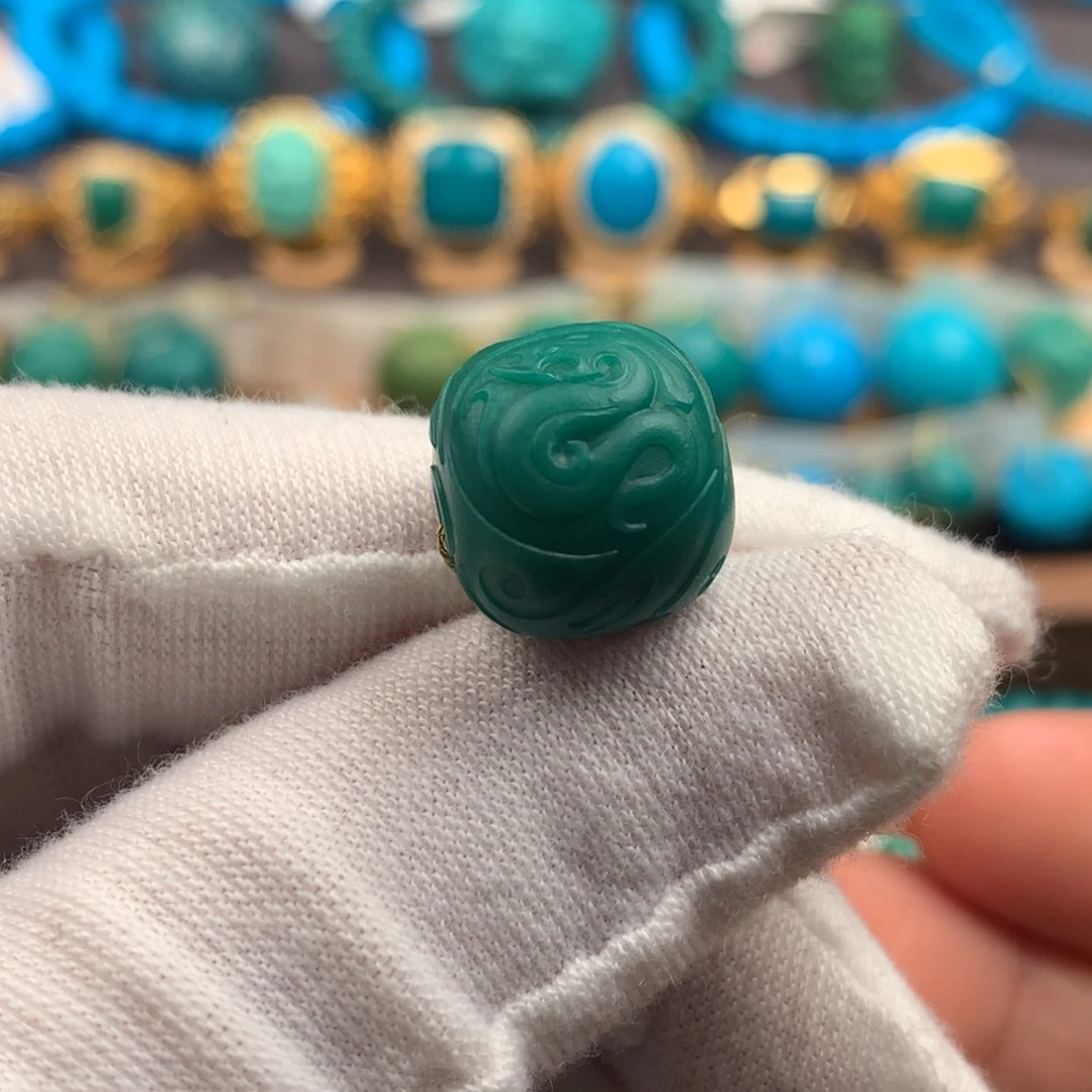 绿松石未镶嵌发饰13*12mm