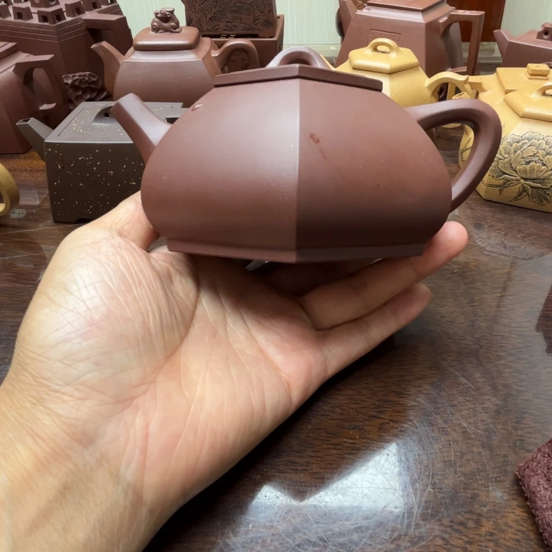 茶壶紫砂紫泥微瑕300c c