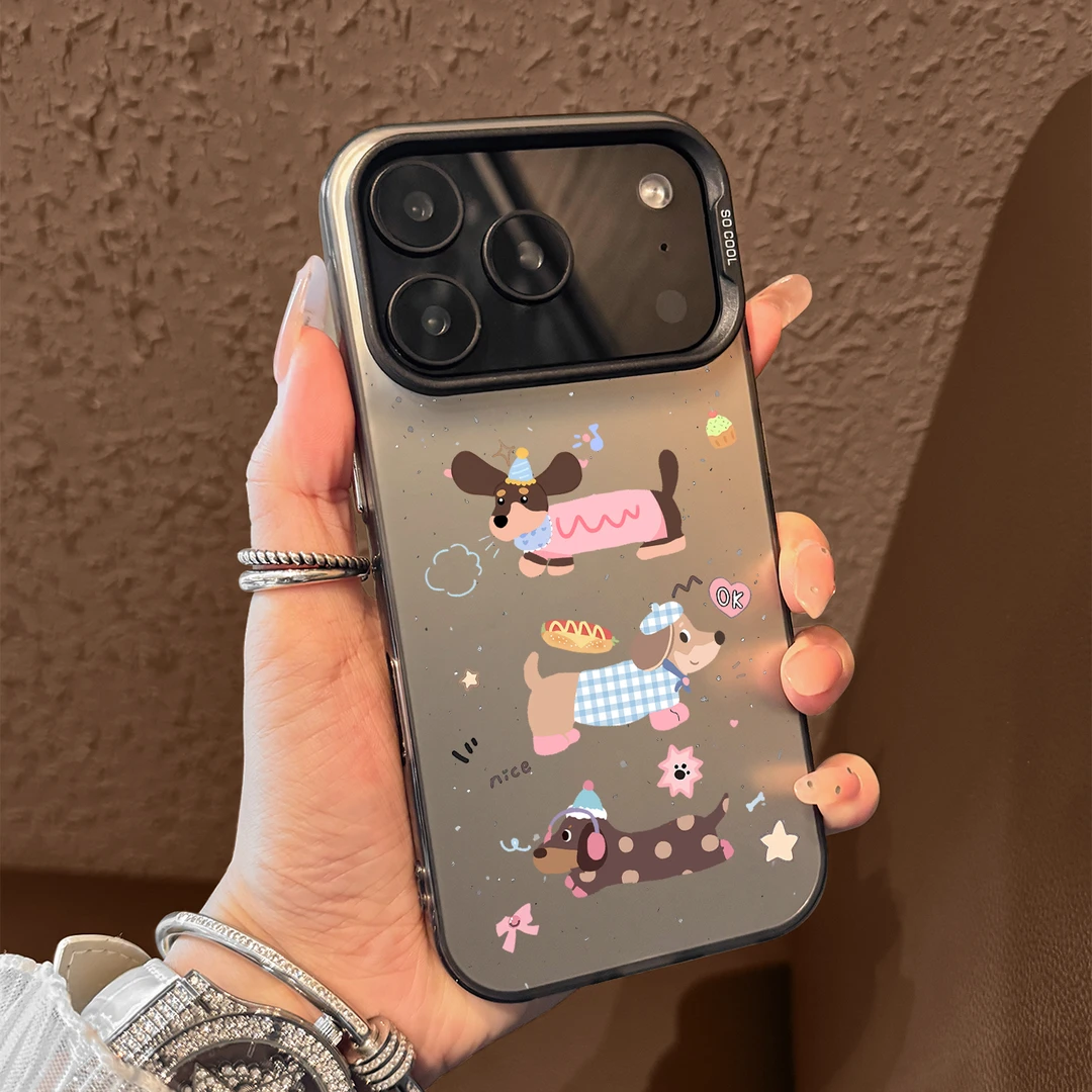 腊肠狗适用苹果17promax新款iPhone17防摔手机壳16电镀硅胶15