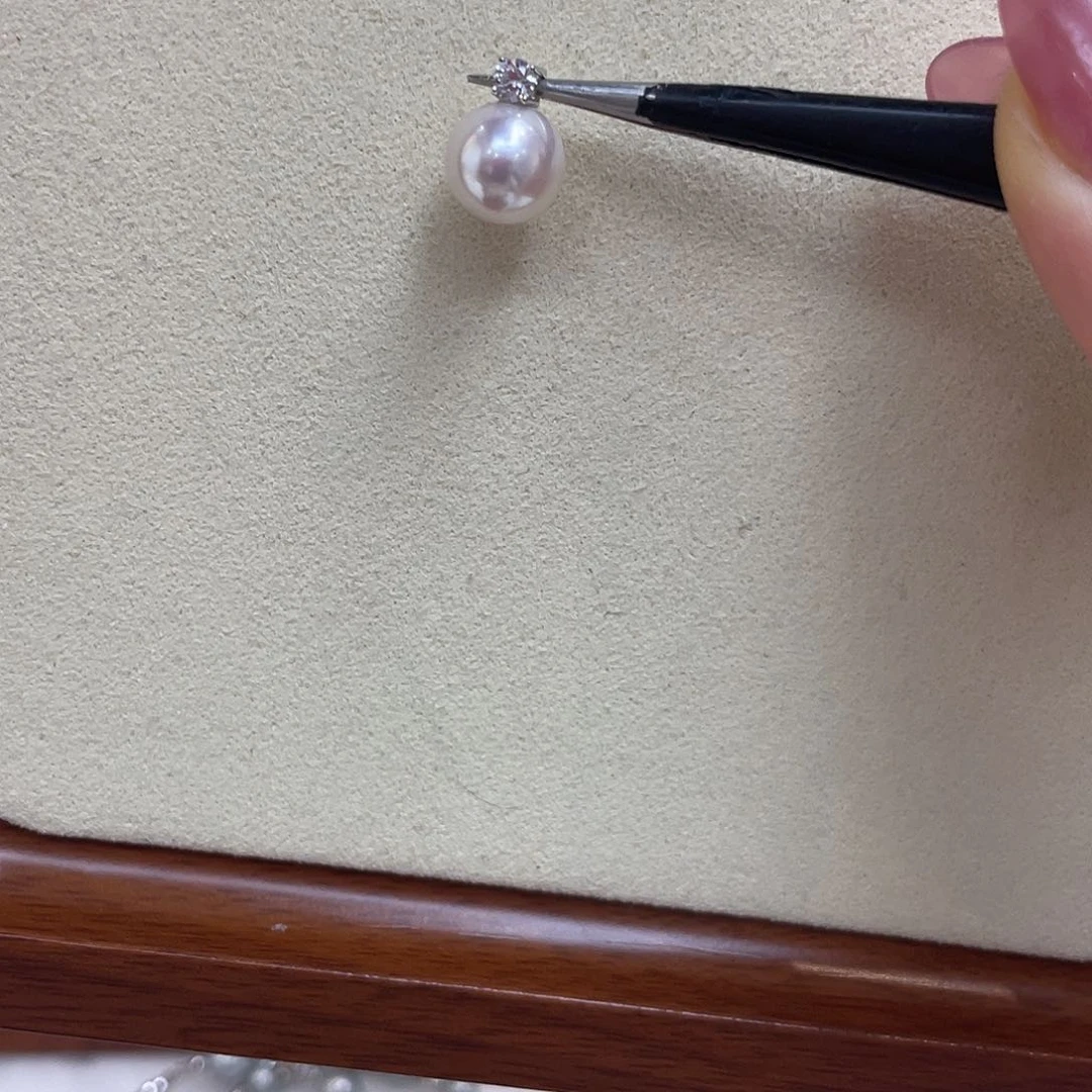 海水珍珠18K金镶嵌吊坠(赠链)