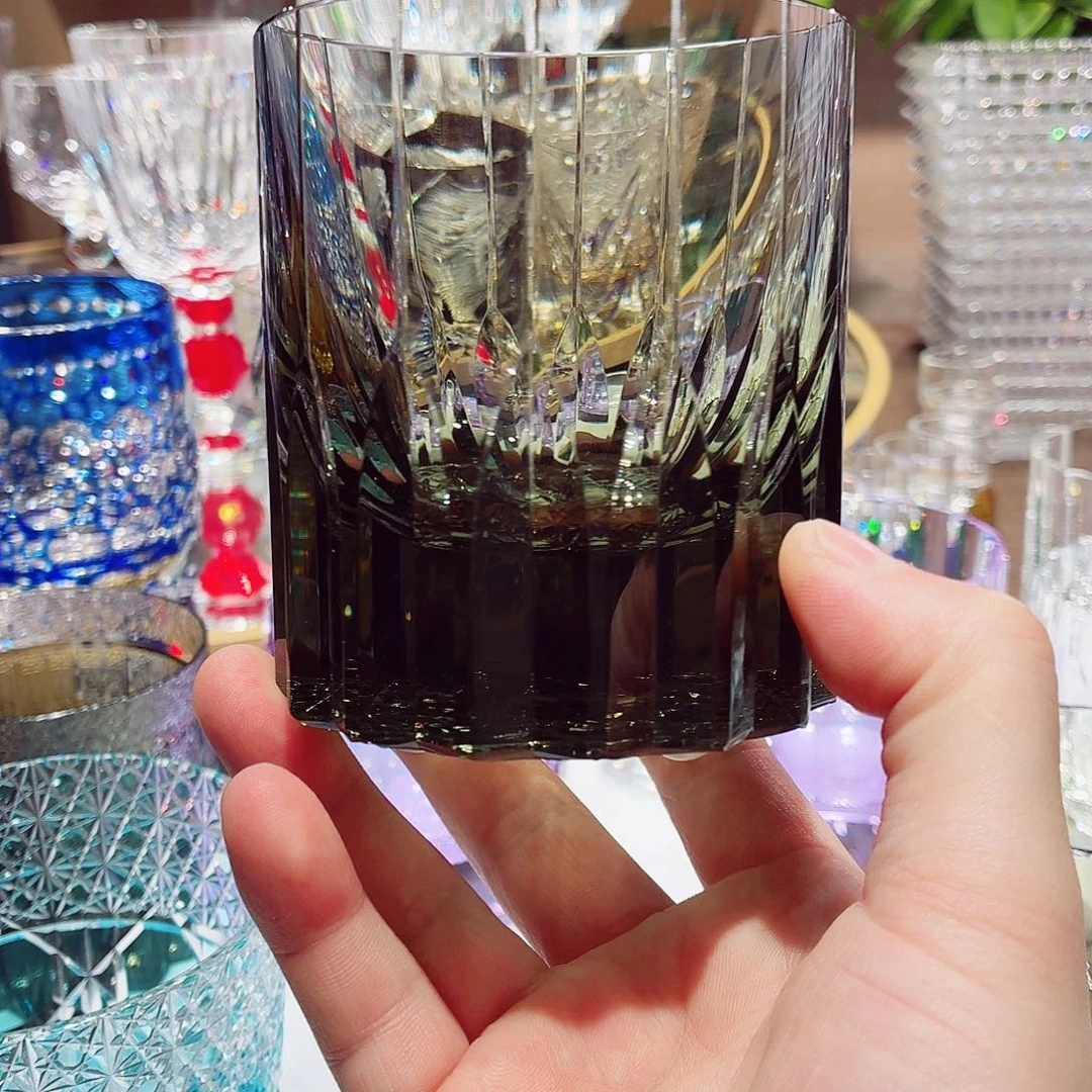 小***枞手柄款水晶玻璃威士忌酒