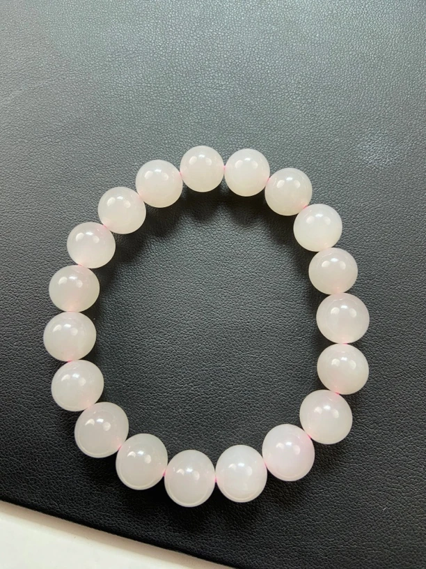 和田玉藕粉10m手链手串