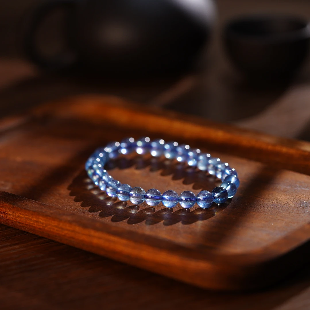 【抖音选品中心】海蓝宝单圈手串 7mm  APR044