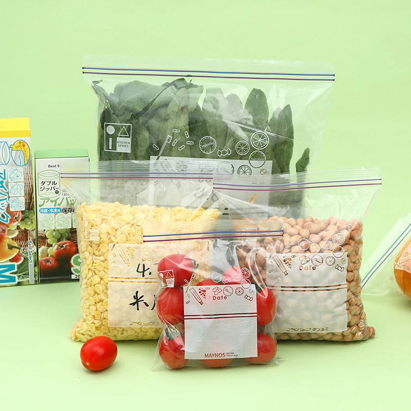 家用加厚冷冻自封收纳分装食品保鲜密封袋自封家用塑封袋浙江产