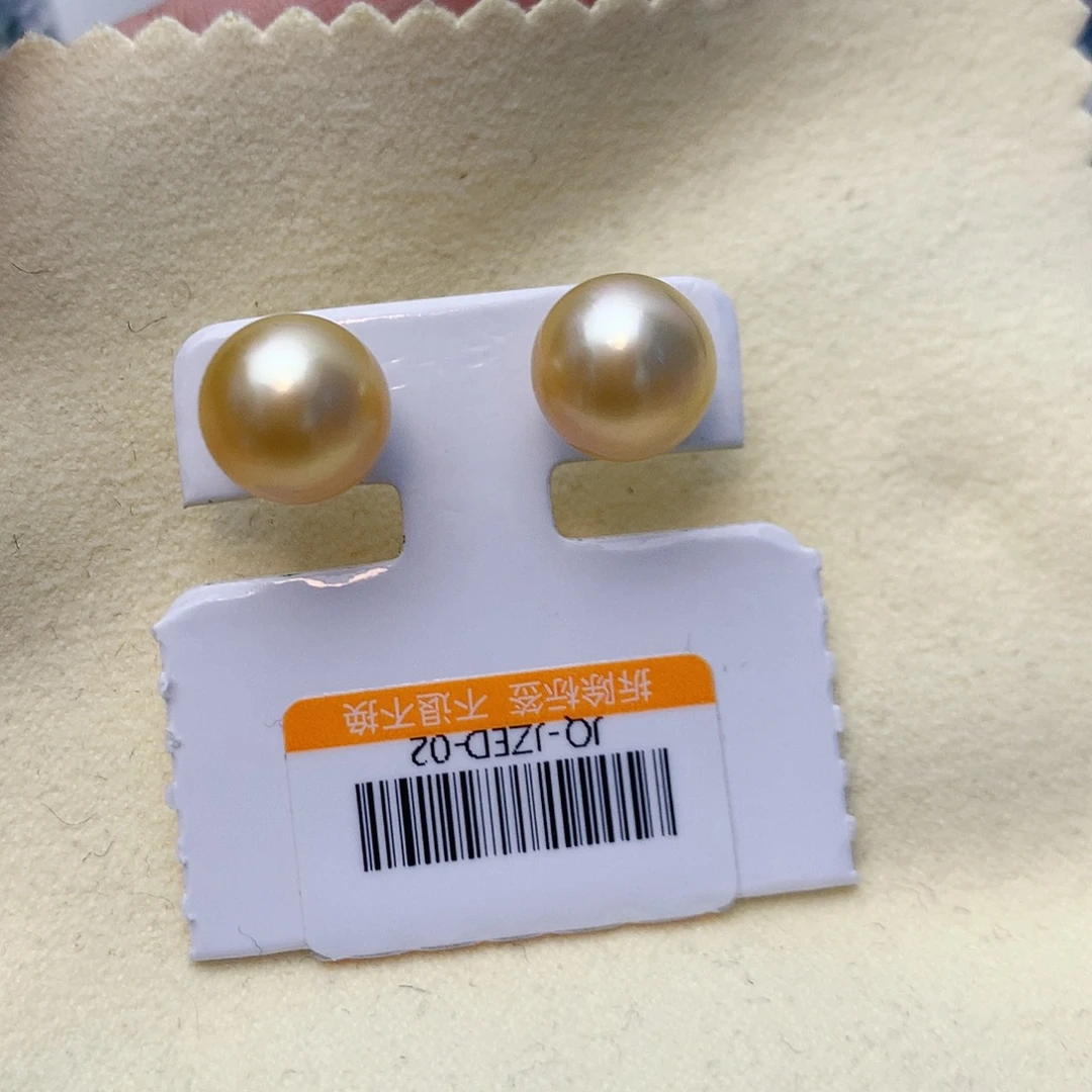耳饰18K金镶嵌海水珍珠w43