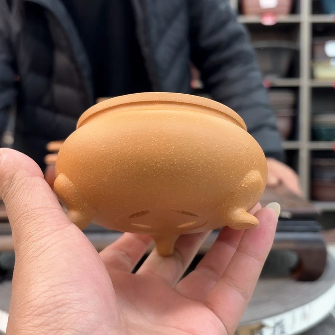 紫砂花盆紫砂的颜色很好看