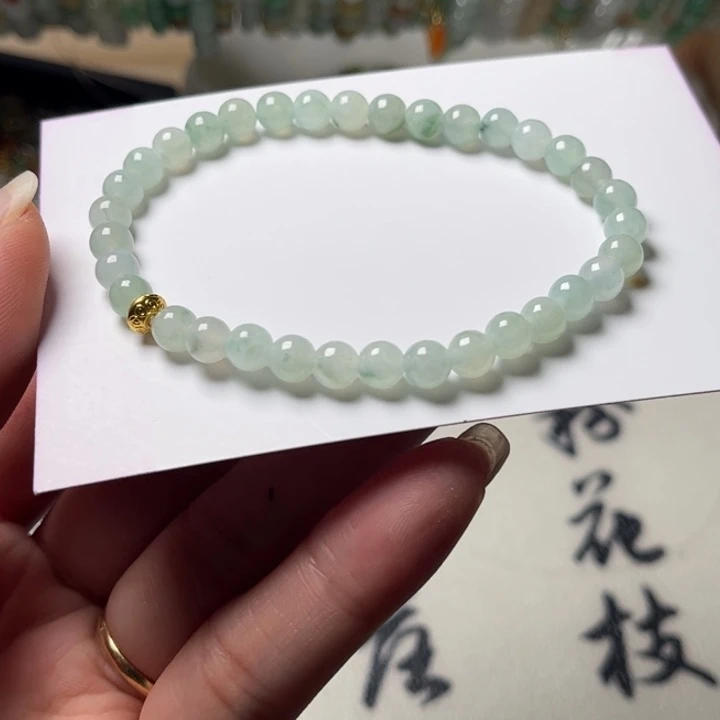 格***）未镶嵌手串翡翠翡翠