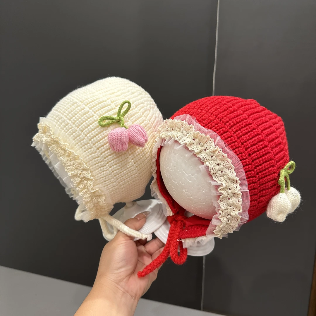 韩版儿童帽子秋冬婴幼儿护耳针织帽女宝宝可爱保暖森系毛线公主帽