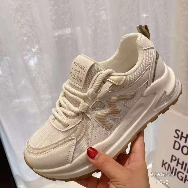 春季新款软底透气网面老爹鞋2202