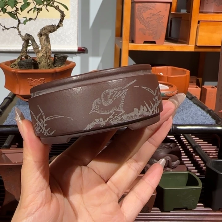 花盆紫砂口径7深度3