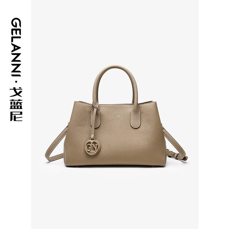 【露露专属】GELANNI凯莉真皮轻奢托特包GLN2473839灰色