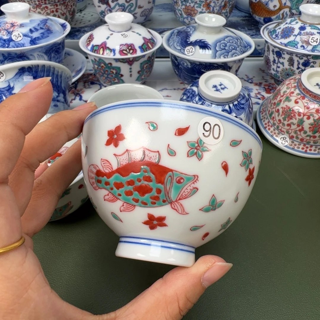 陶瓷景德镇纯手工纯手绘茶具木木90