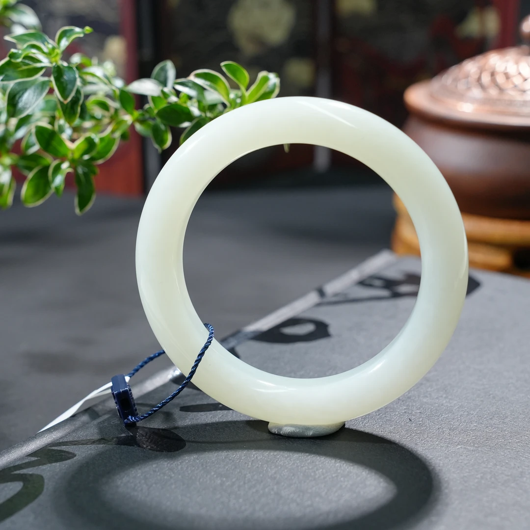 【泽云珠宝】和田玉白玉手镯多样性发一（51-60#）